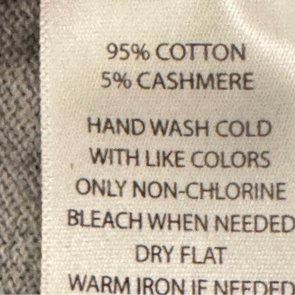 Tahari cashmere blend gray open front cardigan sweater size medium M
 b3 - Picture 3 of 4